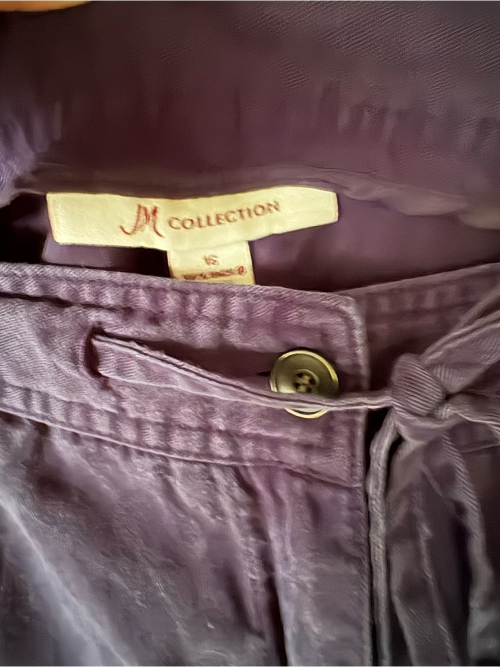 M Collection blue Drawstring Waist Pants